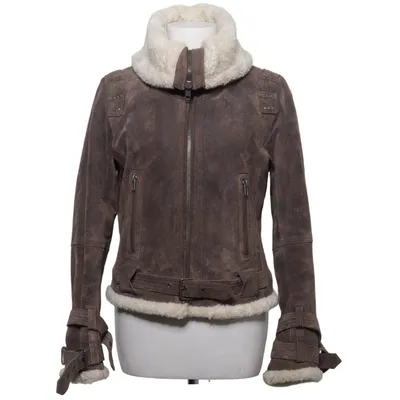 Shearling jacket (Brown, White) from Rock'n Blue Acrylic, Leather, Polyester