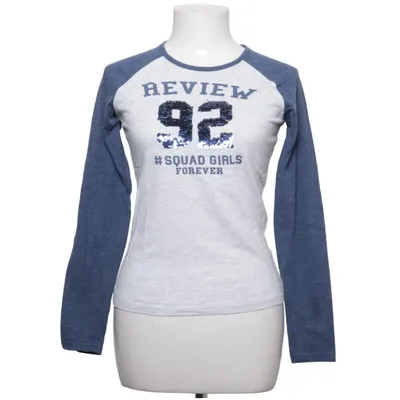Long sleeve T-shirt (Gray, Blue) from Review for Teens Cotton, Polyester, Viscose