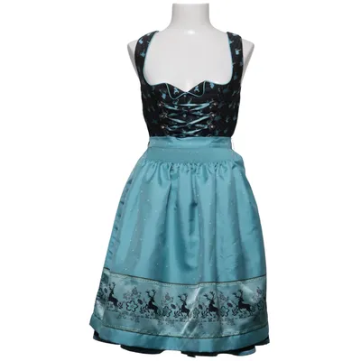 Dirndl (Blue, White, Black) from Edel Heiss Polyester, Silk, Wool