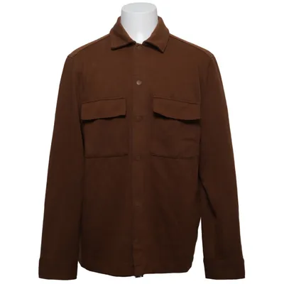 Skjortejakke (Brun) fra H&M Man Polyester, Bomuld, Viscose