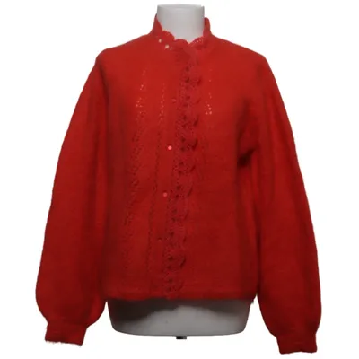 Cardigan (Red) from La Maille Sézane Elastane, Merino wool, Mohair, Polyamide