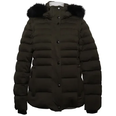 Down jacket (Green) from Andrew Marc Cotton, Down, Elastane, Feather, Fox fur, Polyester, Wool