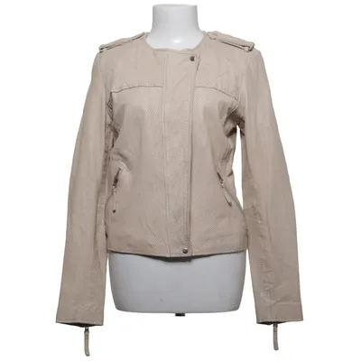 Läderjacka (Beige) från MDK Skinn, Polyester