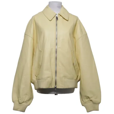 Bomberjacka (Gul) från Zara Leather Collection Skinn, Viskos