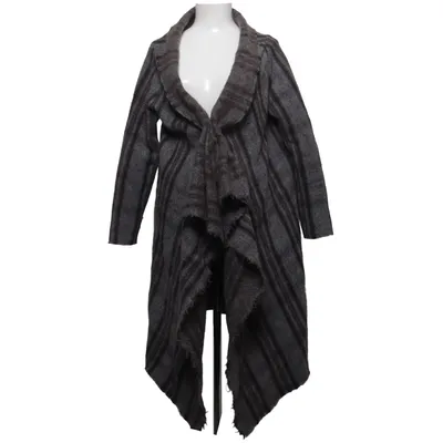 Cardigan (Gray, Blue) from Masscob Alpaca wool, Mohair, Polyamide