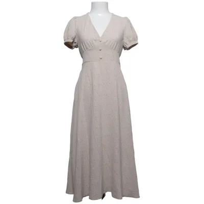 Robe longue (Beige, Noir) de Stimma Élasthane, Polyester, Viscose