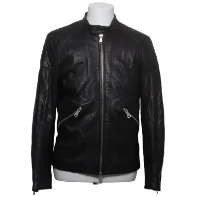 Leather jacket (Black) from King x Jofama Elastane, Leather, Polyester