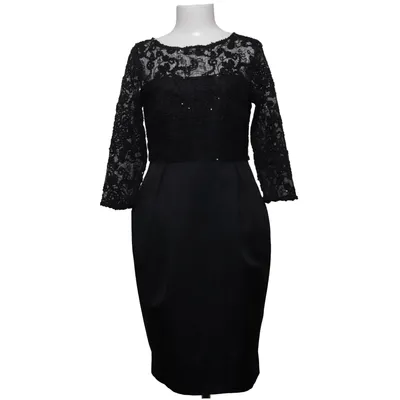 Dress (Black) from Hallhuber Donna Cotton, Elastane, Polyester
