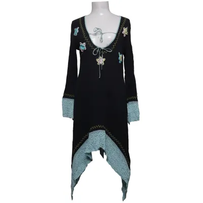 Kleid (Schwarz, Türkis) von Jo Lou Baumwolle