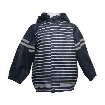 Regnjakke (Blå, Hvid) fra Polarn O. Pyret Genanvendt polyester