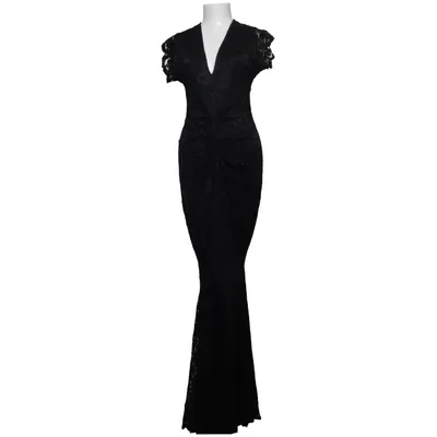 Maxi jurk (Zwart) van Honor Gold Elastaan, Polyamide, Polyester, Viscose
