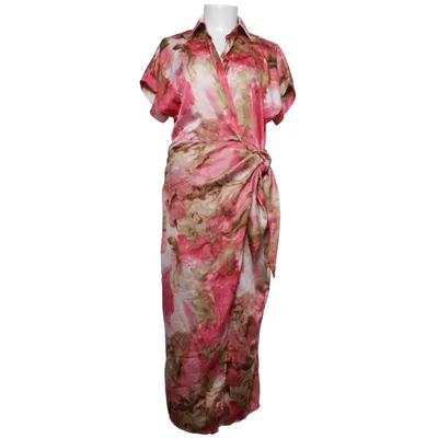 Omlottklänning (Rosa, Brun, Vit) från Papillonne Polyester