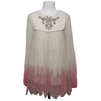 Dress (Beige, Pink) from Manoush Cotton, Viscose