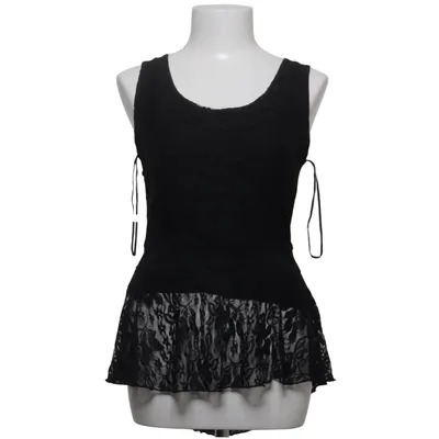 Top péplum (Noir) de Jane Norman Élasthane, Polyester, Viscose