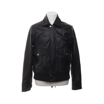 Läderjacka (Svart) från Visual Clothing Project Bomull, Skinn, Återvunnen polyester