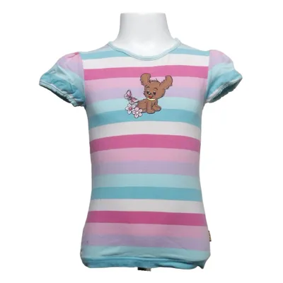 T-shirt (Blue, Pink, White) from Bamse by Lindex Cotton, Elastane
