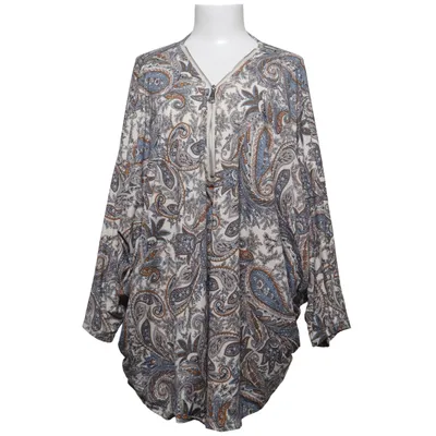 Tunika (Blå, Brun, Hvid, Flerfarvet) fra Plus Size Elastan, Polyester
