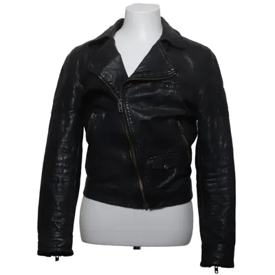Bikerjakke (Sort) fra Topman Bomuld, Læder, Polyester