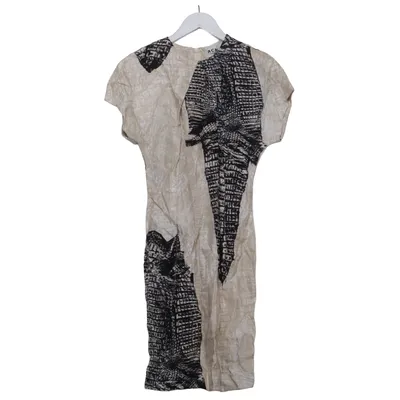 Jurk (Beige, Zwart) van Acne Studios Linnen, Viscose