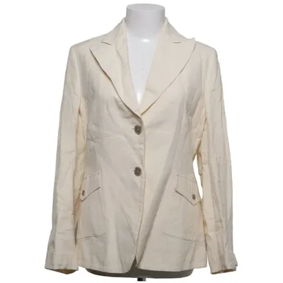 Blazer (Beige) von Faconnable Acetat, Leinen, Viskose