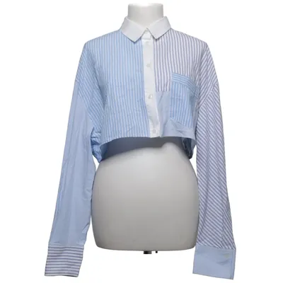 Shirt (Blauw, Wit) van Zara Katoen