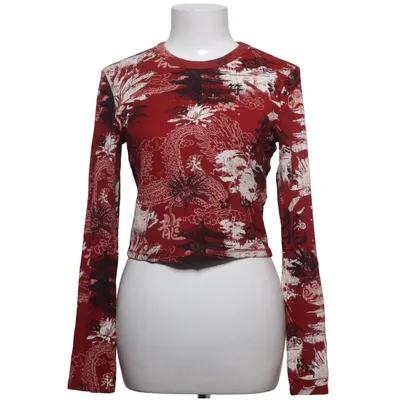 Långärmad t-shirt (Röd, Flerfärgad) från Bershka Bomull, Elastan, Modal