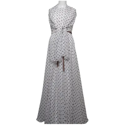 Långklänning (Vit, Svart) från Lilly Polyester