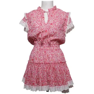 Jurk (Roze, Wit) van MISA Los Angeles Katoen