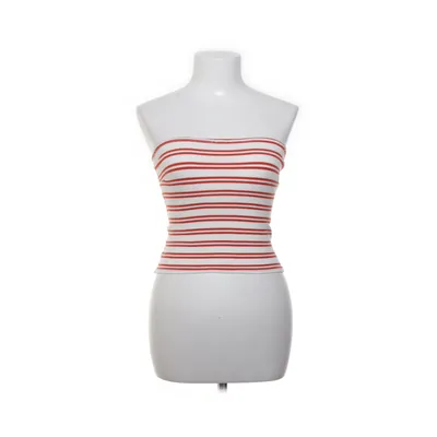 Tubetop (Hvid, Rød) fra Gina Tricot Bomuld, Elastan