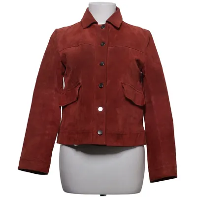 Leren jack (Bruin) van Zara Basic Polyester, Leer