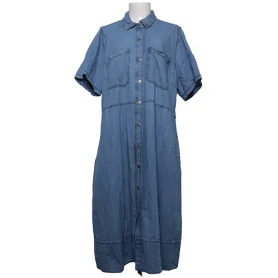 Shirt dress (Blue) from Zizzi Cotton