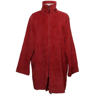 Leather jacket (Red) from Saki Leather, Polyester