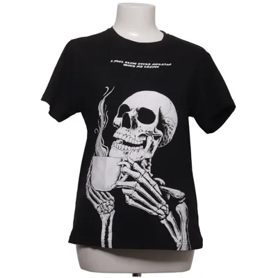 T-shirt (Schwarz, Weiß) von Romwe Baumwolle, Elasthan, Polyester
