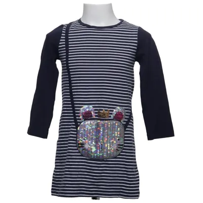 Robe (Bleu, Blanc) de Happy Girls Coton, Élasthane