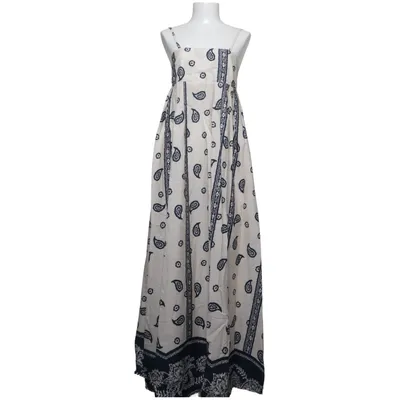 Maxi jurk (Blauw, Wit) van Blu Royal Katoen