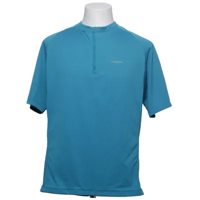 Wielershirt (Blauw) van Decathlon Polyester
