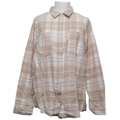 Flanellen overhemd (Beige, Wit) van Lee Cooper Katoen