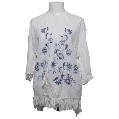 Cardigan (Wit, Blauw) van Hollister Katoen, Polyester, Viscose