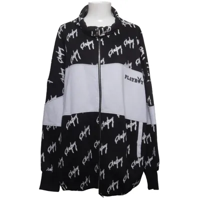 Jacket (Black, White) from Playboy x Missguided Cotton, Polyester