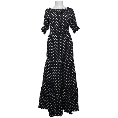 Maxi jurk (Zwart, Wit)