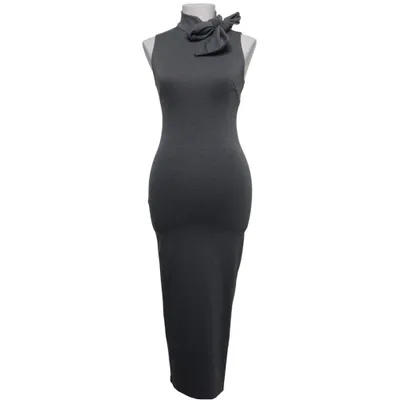 Robe longue (Gris) de Bubbleroom by Molly Rustas Élasthane, Polyester, Viscose