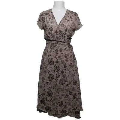 Wrap dress (Beige, Black) from Stella Nova Silk