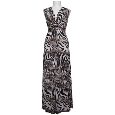 Robe longue (Noir, Beige) de Trois Ka Élasthane, Polyester