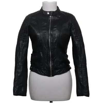 Leren jack (Zwart) van Rock'n Blue Katoen, Leer, Polyester