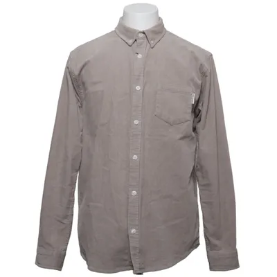 Buttondownskjorte (Beige) fra Rebel Bomuld, Elastan