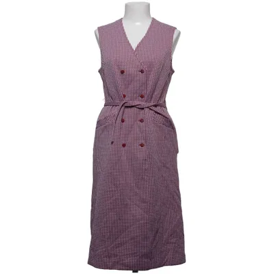 Dress (Red, White, Brown) from Aspens Polyester, Wool