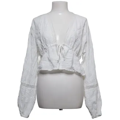 Crop top (Vit) från Pull & Bear Bomull, Viskos