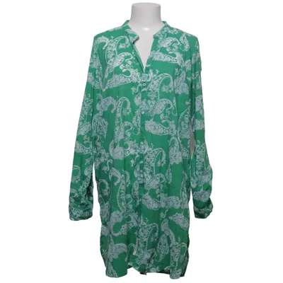 Dress (Green, White) from Ganesh Cotton, Polyester