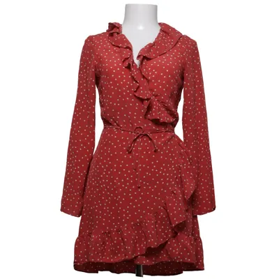 Wrap dress (Red, White) from Réalisation Silk
