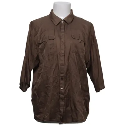 Blouse (Bruin) van Greenhouse Katoen, Zijde